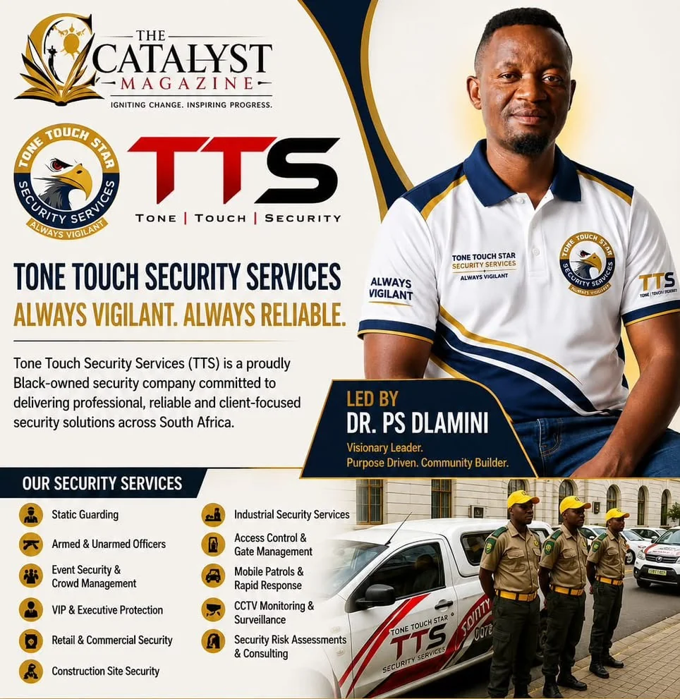 Tone Touch Security officers standing together in uniform during a team briefing